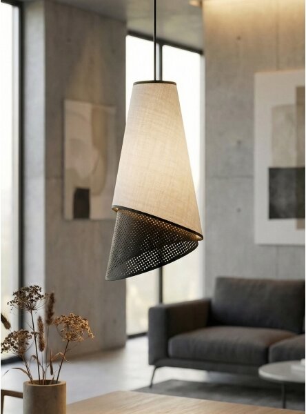 Пендел на шнур MODA 1xE27/15W/230V сив/черен