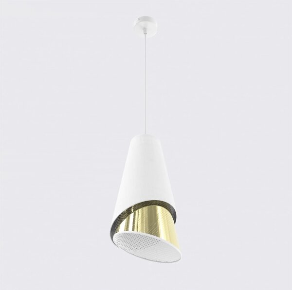 Полилей на кабел MODA 1xE27/15W/230V бял/златен