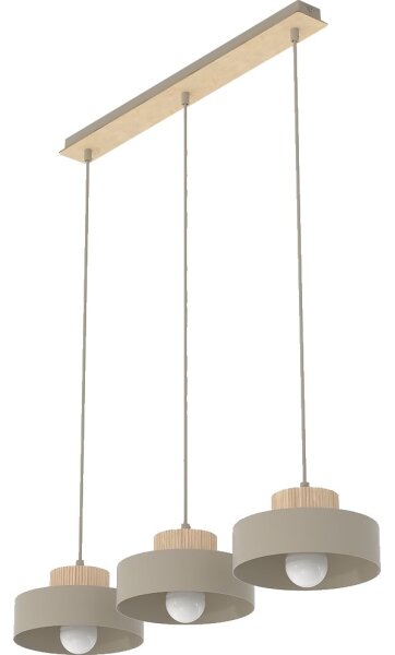 Висящ полилей на кабел KIVI 3xE27/15W/230V, бежов