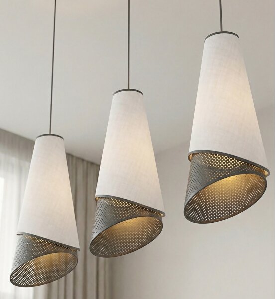 Полилей на кабел MODA 3xE27/15W/230V сив/черен