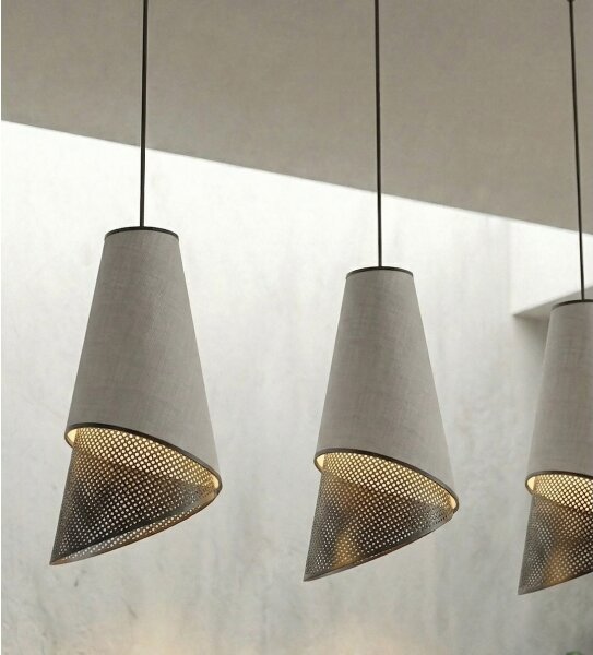 Полилей на кабел MODA 3xE27/15W/230V сив/черен