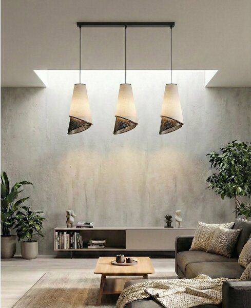 Полилей на кабел MODA 3xE27/15W/230V сив/черен