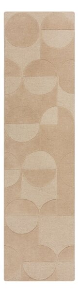 Бежов вълнен килим 60x230 cm Gigi - Flair Rugs