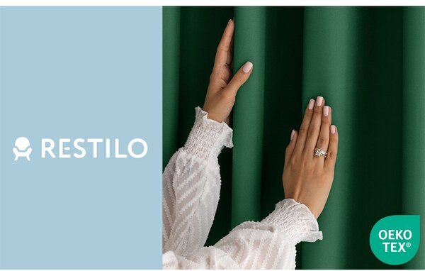 Тъмнозелено затъмняващо перде 140x250 cm Carli – Restilo