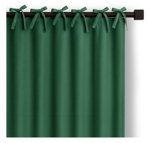 Тъмнозелено затъмняващо перде 140x250 cm Carli Tie – Restilo