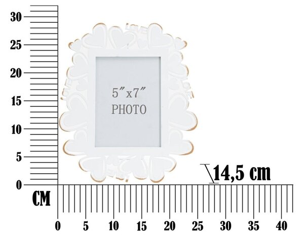 Бяла метална рамка за снимки , 25 x 27,7 cm - Mauro Ferretti