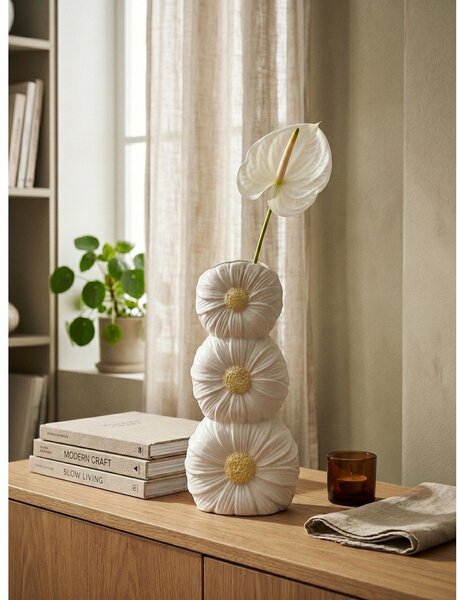 Кремава керамична ваза (височина 21 cm) Florysia – Yes Everyday