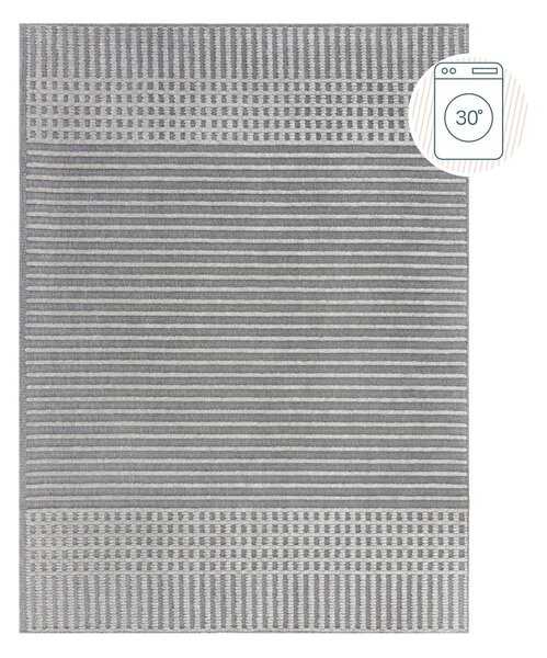 Сив килим от шенил подходящ за пране 200x320 cm Elton – Flair Rugs