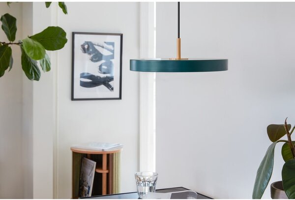 Тъмнозелено LED висящо осветително тяло с метален абажур ø 31 cm Asteria Mini – UMAGE