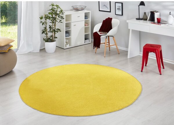 Жълт кръгъл килим ø 133 cm Fancy – Hanse Home