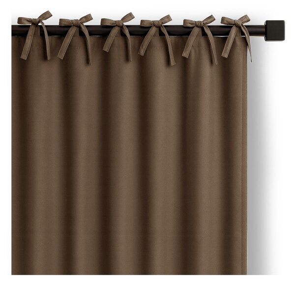 Кафяво затъмняващо перде 140x250 cm Carli Tie – Restilo