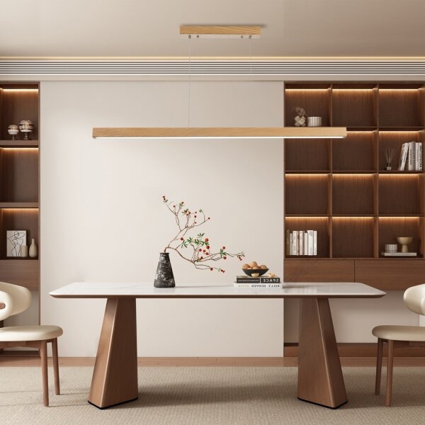 Brilagi - LED димируем полилей на кабел OAK SMART LED/30W/230V Wi-Fi Tuya дъб + дистанционно