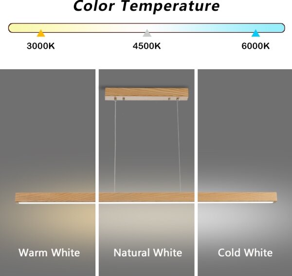 Brilagi - LED димируем полилей на кабел OAK SMART LED/30W/230V Wi-Fi Tuya дъб + дистанционно