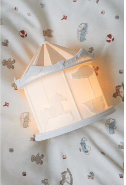 Детска нощна лампа в цвят слонова кост Carousel Off-White – Cam Cam Copenhagen
