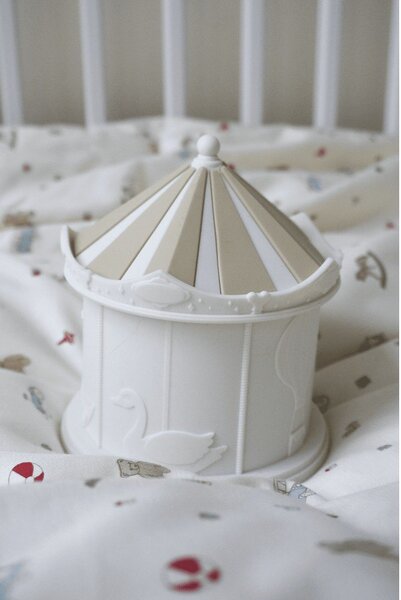 Детска нощна лампа в цвят слонова кост Carousel Off-White – Cam Cam Copenhagen