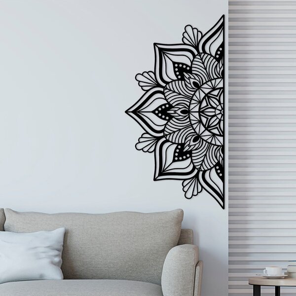 Метална декорация за стена 118x59 cm Mandala - Wallity