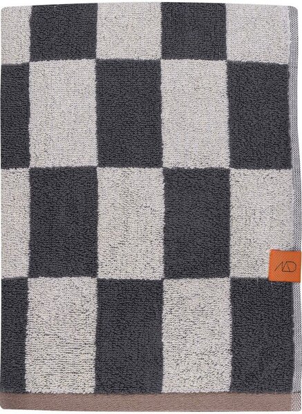 Антрацитна/бежова хавлиена кърпа от органичен памук от тери 70x133 cm Retro – Mette Ditmer Denmark