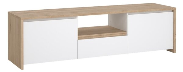 Маса за телевизор от дъбов декор в бял и естествен цвят 179x52x48 cm Next – Tvilum