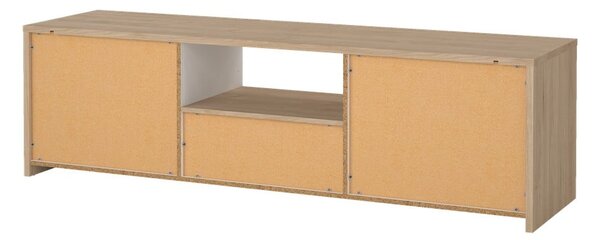Маса за телевизор от дъбов декор в бял и естествен цвят 179x52x48 cm Next – Tvilum
