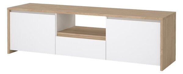 Маса за телевизор от дъбов декор в бял и естествен цвят 179x52x48 cm Next – Tvilum
