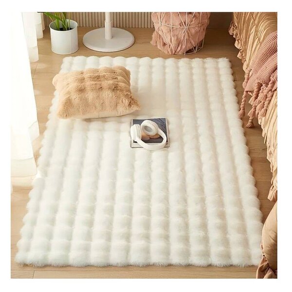 Килим подходящ за пране в цвят слонова кост 120x170 cm Bubble Emarald – Mila Home