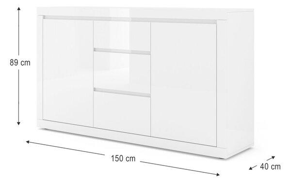 Шкаф Bello Bianco 3, бял
