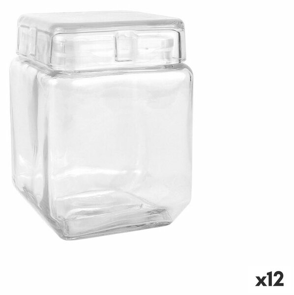 Буркан La Mediterránea Квадратек Cтъкло 1,2 L 11 x 11 x 14,5 cm (12 броя)