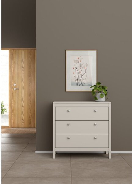 Сиво-бежов скрин 82x80x38 cm Madrid – Tvilum