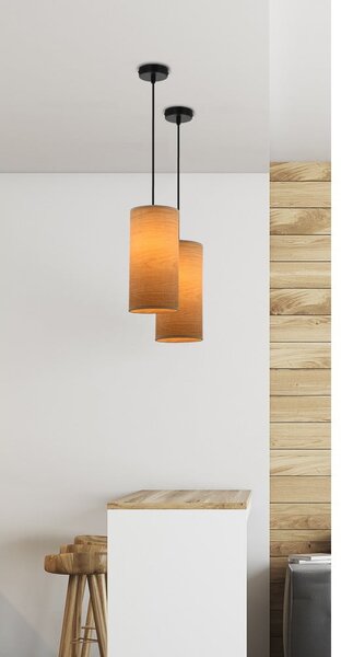 Светлокафява висяща лампа ø 12 cm Ballo - Candellux Lighting