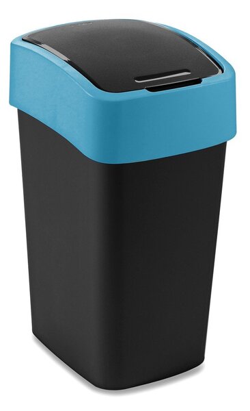 Черно/синьо пластмасово кошче за боклук за рециклиране 25 l Flip Bin – Curver