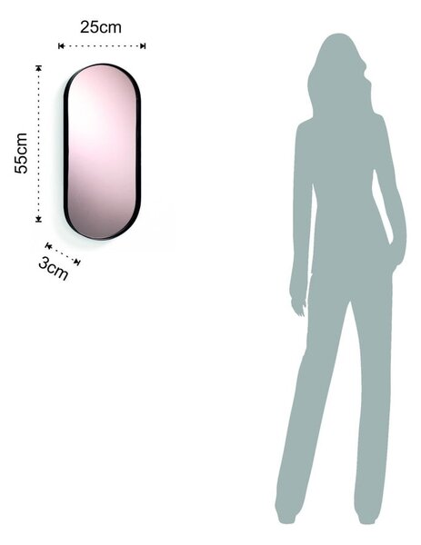 Овално стенно огледало , 25 x 55 cm Afterlight - Tomasucci