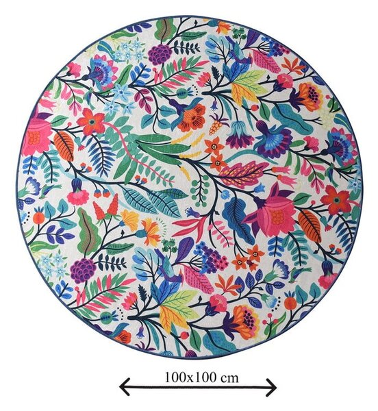 Килимче за баня Wild Garden Circle, ø 100 cm - Foutastic