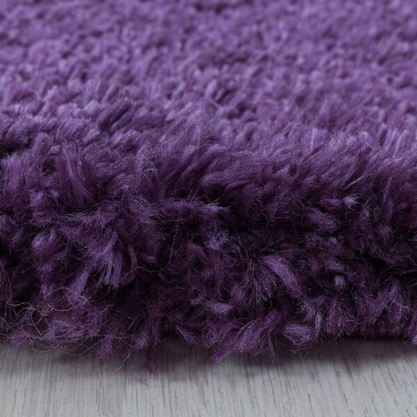 Тъмнолилав килим 60x110 cm Fluffy – Ayyildiz Carpets