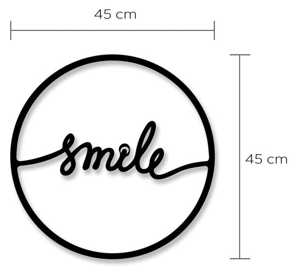 Метална декорация за стена , ⌀ 40 cm Smile - Homitis