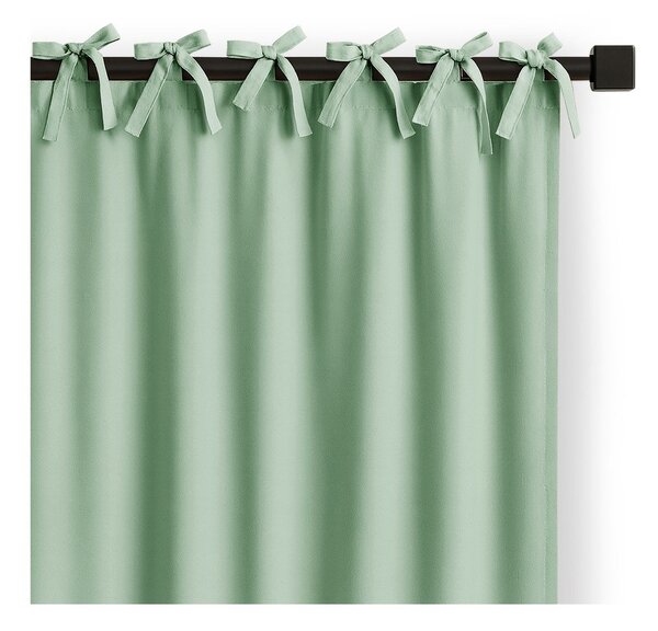 Dimout перде в цвят мента 140x250 cm Carli Tie – Restilo