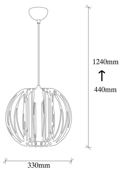 Висящо осветително тяло с метален абажур в черно и бронзово ø 33 cm Fellini – Opviq lights