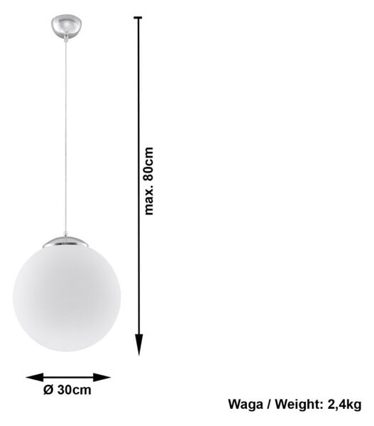 Бяло таванно осветително тяло 30 Bianco - Nice Lamps