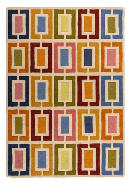 Ръчно изработен вълнен килим 80x150 cm Retro Blocks – Flair Rugs