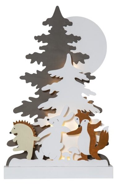 Коледна дървена декорация с LED светлини , височина 44 см Forest Friends - Star Trading