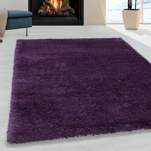 Тъмнолилав килим 60x110 cm Fluffy – Ayyildiz Carpets