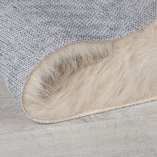 Кремава синтетична кожа 120x170 cm Waffle Faux Fur – Flair Rugs