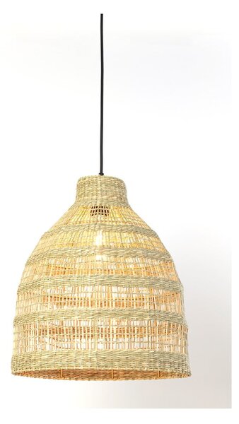 Висящо осветително тяло с абажур от морска трева в естествен цвят ø 38 cm Sagar – Light & Living
