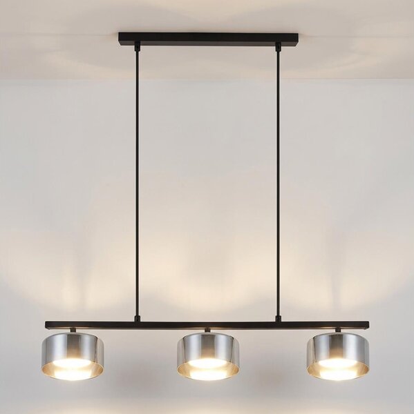 Brilagi - LED Полилей на кабел AURA LUX 3xGX53/30W/230V черно/димчато