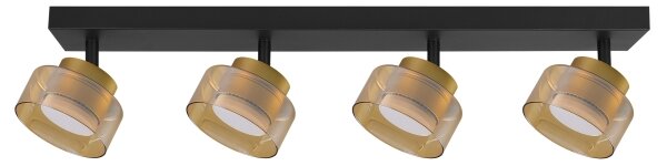 Brilagi - LED Точково осветително тяло AURA LUX 4xGX53/30W/230V черно/златно