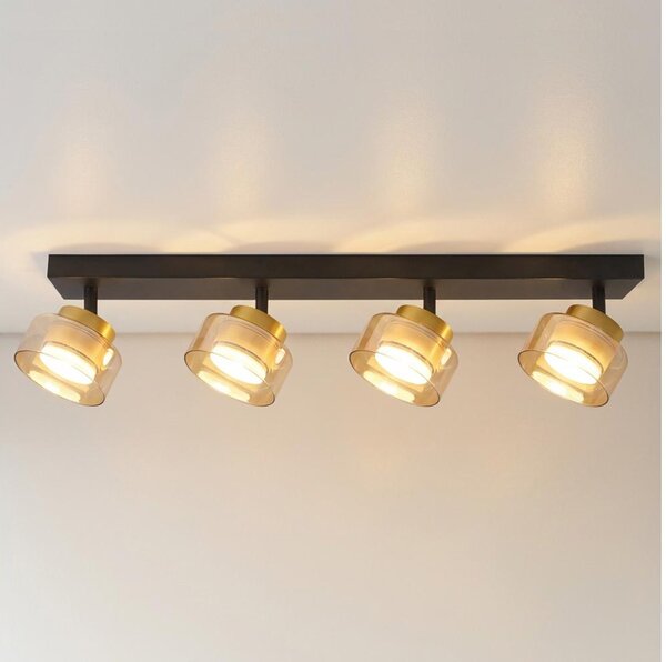 Brilagi - LED Точково осветително тяло AURA LUX 4xGX53/30W/230V черно/златно