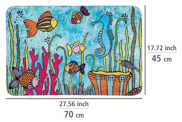 Текстилна постелка за баня 45x70 cm Rollin'Art Ocean Life - Wenko