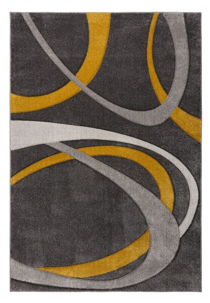 Килим в цвят жълта охра и сиво 120x170 cm Elude Orb – Flair Rugs