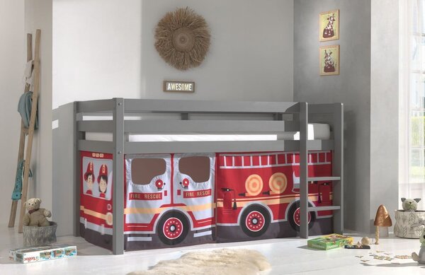 Детска завеса до леглото 4 бр. 195x75 cm Fire Truck – Vipack