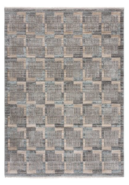 Сиво-бежов килим 80x155 cm Evelyn Blocks – Flair Rugs