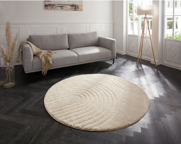 Кремавобял килим, ø 160 cm Norwalk Fergus - Mint Rugs